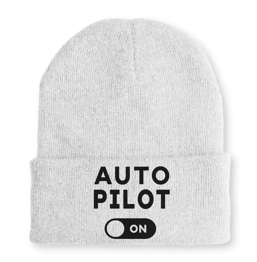 Auto Pilot ON Embroidered Beanie - view 10