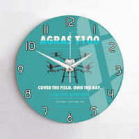 Thumbnail for DJI Agras T100 design on turquoise no frame wall clock