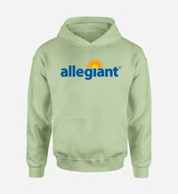 Thumbnail for Allegiant Air Airlines logo printed on light green hoodie