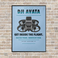 Thumbnail for DJI Avata vertical canvas print - framed - light blue background