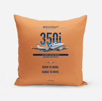Thumbnail for Beechcraft King Air 350i design on orange pillow