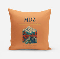 Thumbnail for Governor Francisco Gabrielli International Airport (MDZ) design on orange pillow