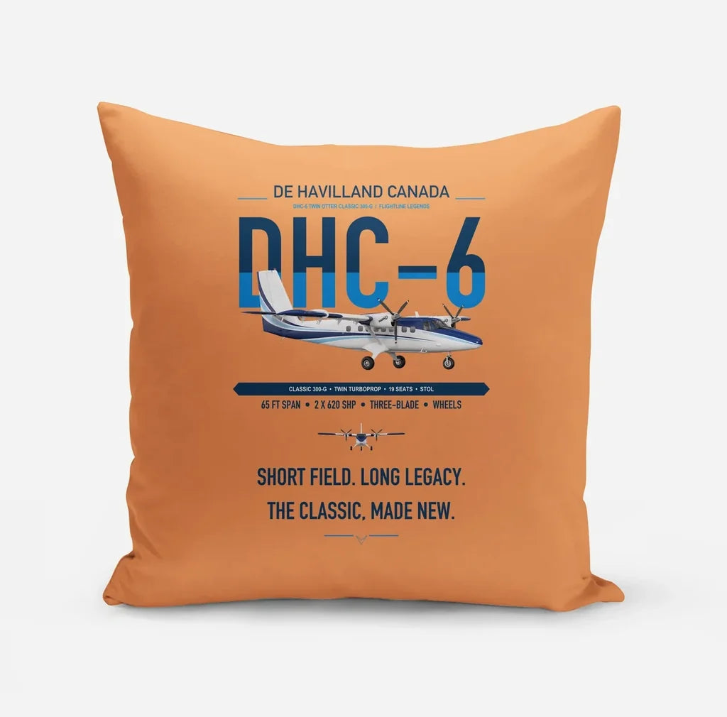 DHC-6 Twin Otter Classic 300-G design on orange pillow