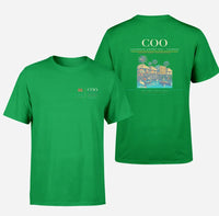 Thumbnail for Cadjehoun Airport (COO) design printed on green double-side t-shirt