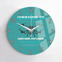 Thumbnail for Draganfly Commander 3XL design on turquoise no frame wall clock