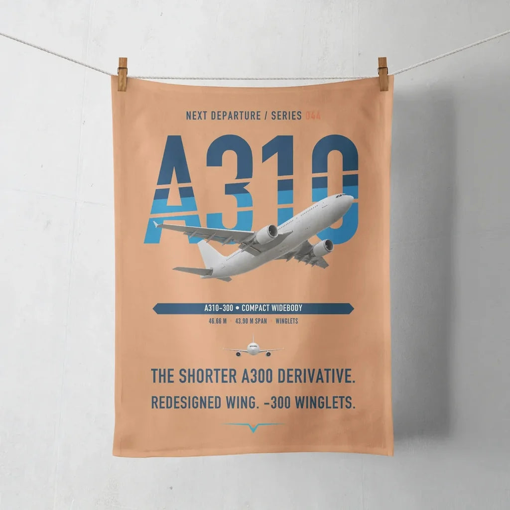 Airbus A310-300 design on orange towel