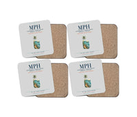 Thumbnail for Godofredo P. Ramos Airport Boracay Caticlan (MPH) design on light gray 4 pieces set coaster