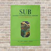 Thumbnail for Juanda International Airport Surabaya SUB vertical canvas print - no frame - light green background