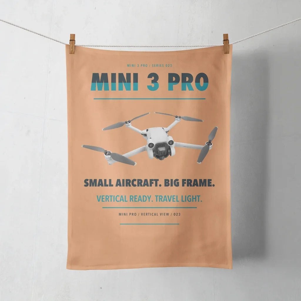 DJI Mini 3 Pro design on orange towel