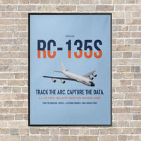 Thumbnail for RC-135S Cobra Ball vertical canvas print - framed - light blue background