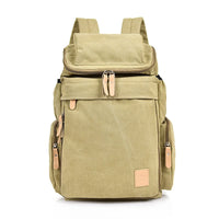 Thumbnail for Aviator Vintage Canvas Backpack for Flight Crew Travel in light khaki