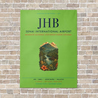 Thumbnail for Senai International Airport JHB vertical canvas print - no frame - light green background