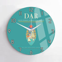 Thumbnail for Julius Nyerere International Airport (DAR) design on turquoise no frame wall clock