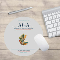 Thumbnail for Agadir Al Massira Airport (AGA) design on light gray round mouse pad