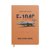 Thumbnail for F-104C Starfighter Speed In A Straight Line design on orange notebook
