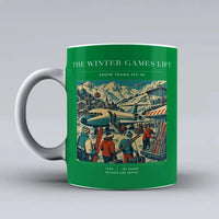 Thumbnail for VINTAGE G4130 - The Winter Games Lift - Ceramic Mug design on green