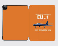 Thumbnail for FH-1 Phantom First Jet Takes the Deck design on orange ipad tablet case
