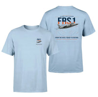 Thumbnail for British Aerospace Sea Harrier FRS.1 design on light blue t-shirt, double-side print
