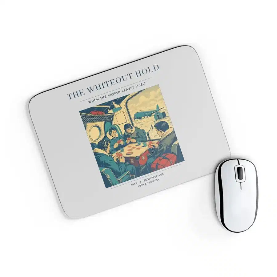 VINTAGE G4359 - The Whiteout Hold - Designed Mouse Pads design on lightgray rectangle