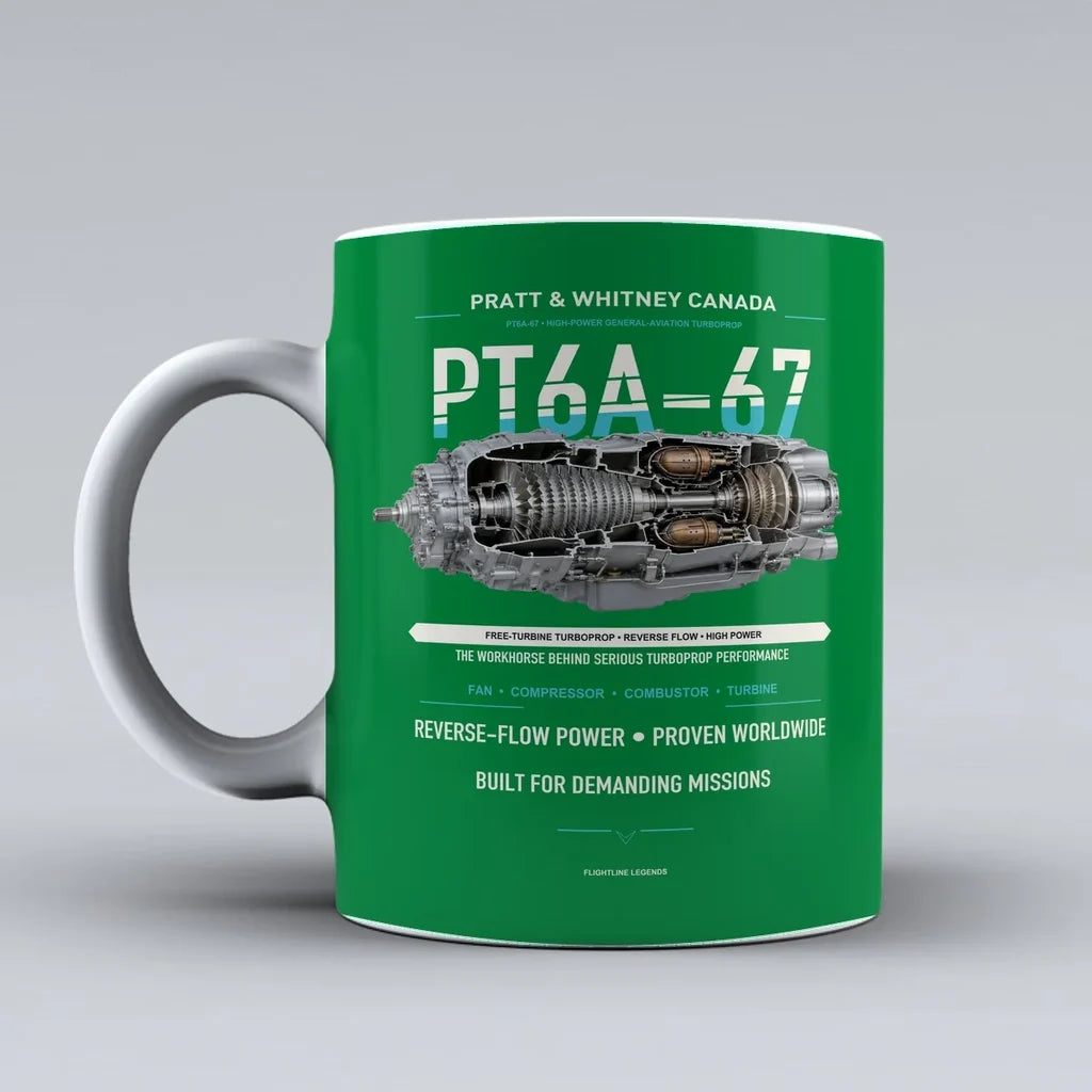 Mug design on green pt6a 67