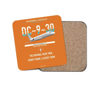 Thumbnail for McDonnell Douglas DC-9-30 design on orange 1 piece coaster