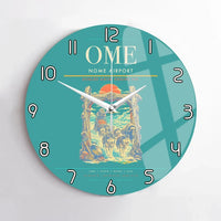 Thumbnail for Nome Airport (OME) design on turquoise no frame wall clock