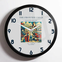 Thumbnail for VINTAGE G4034 - The Frontier Field - Designed Wall Clocks design on lightgray framed