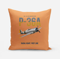 Thumbnail for P-36A Hawk design on orange pillow