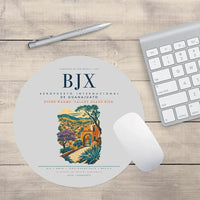 Thumbnail for Aeropuerto Internacional de Guanajuato (BJX) design on light gray round mouse pad