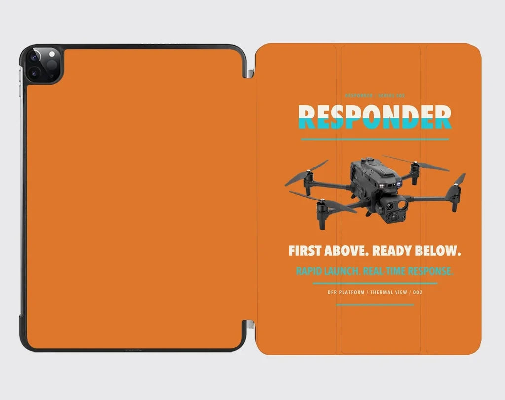 BRINC Responder design on orange ipad tablet case