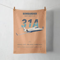 Thumbnail for Bombardier Learjet 31A design on orange towel