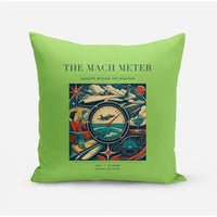 Thumbnail for VINTAGE G4115 - The Mach Meter - Designed Pillows design on lightgreen