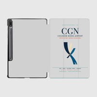 Thumbnail for Cologne Bonn Airport (CGN) design on light gray samsung tablet tablet case