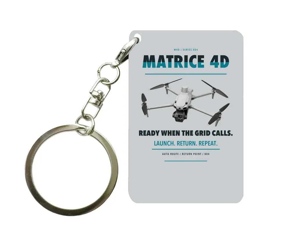 DJI Matrice 4D Key Chain design on light gray key chain