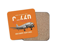 Thumbnail for C-46D Commando design on orange 1 piece coaster