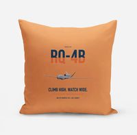 Thumbnail for RQ-4B Global Hawk design on orange pillow