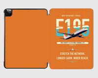 Thumbnail for Embraer E195 design on orange ipad tablet case