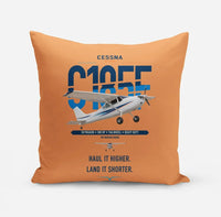 Thumbnail for Cessna A185F Skywagon design on orange pillow