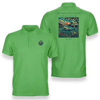 Thumbnail for VINTAGE G4400 - The Firefly Field Night - Double-Side Polo T-Shirt design on lightgreen