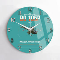Thumbnail for MBB BO 105P PAH-1 design on turquoise no frame wall clock