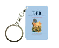 Thumbnail for Debrecen International Airport (DEB) design on light blue key chain
