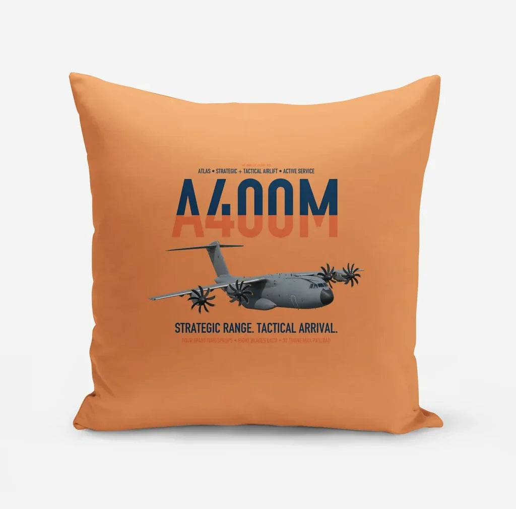 Airbus A400M Atlas design on orange pillow