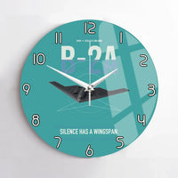 Thumbnail for B-2A Spirit design on turquoise no frame wall clock