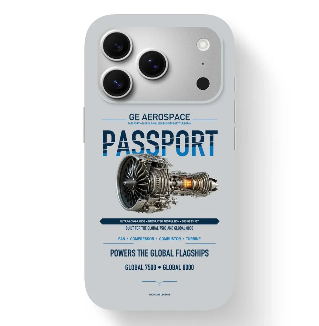 PASSPORT Case design on light gray iphone case