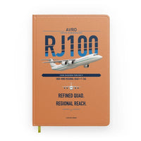 Thumbnail for Avro RJ100 design on orange notebook