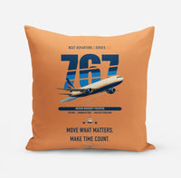 Thumbnail for Boeing 767-300F design on orange pillow