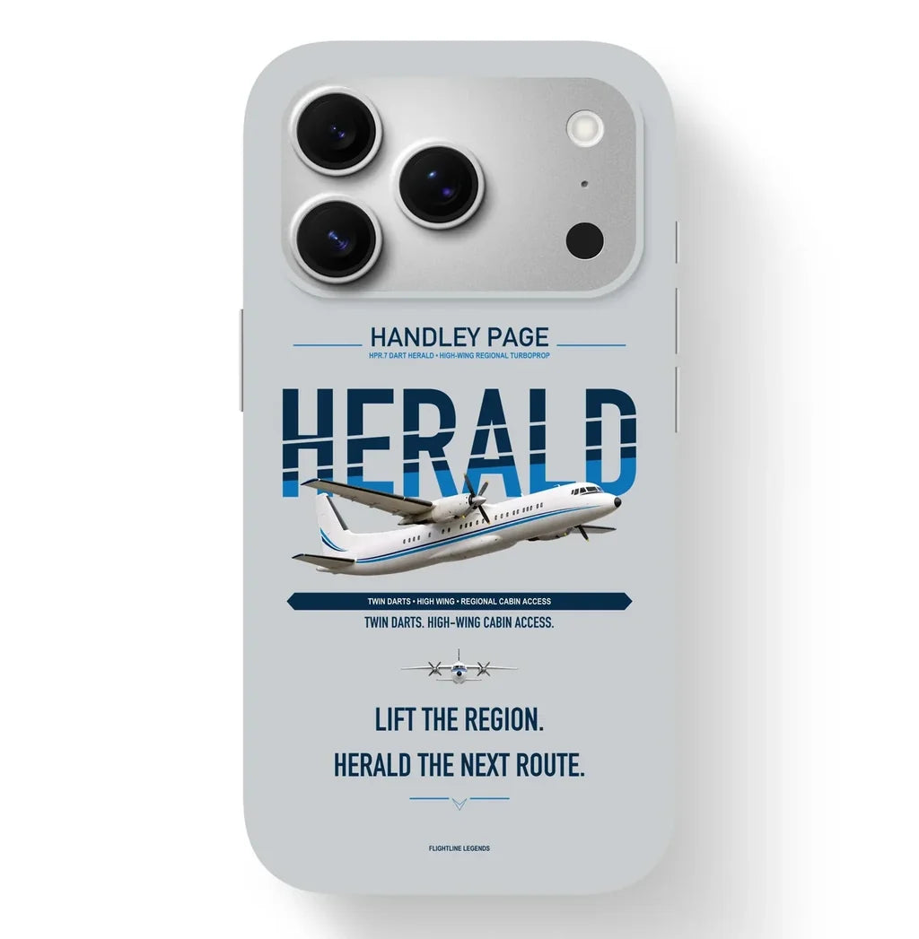 Handley Page HPR.7 Dart Herald Case design on light gray iphone case