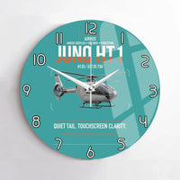 Thumbnail for Airbus H135 Juno HT1 design on turquoise no frame wall clock