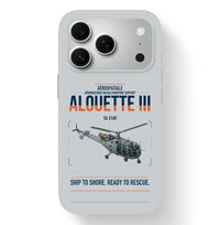 Thumbnail for Aérospatiale SA 316B Alouette III design on light gray magsafe iphone case, for iPhone 17 Pro