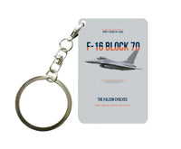 Thumbnail for F-16 BLOCK 70 FIGHTING FALCON Key Chain design on light gray key chain